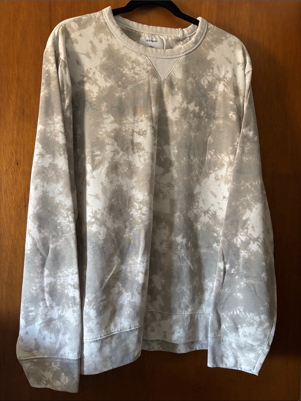 Old Navy Tie-Dye Crewneck Sweatshirt - Gray & Cream